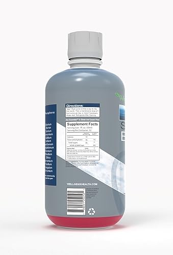 Wellgenix Sea Essentials Liquid Mineral Dietary Supplement with Trace and Macro Minerals and Coral Calcium – Sea Berry Flavor – 32 fl oz Wellgenix Au supplements