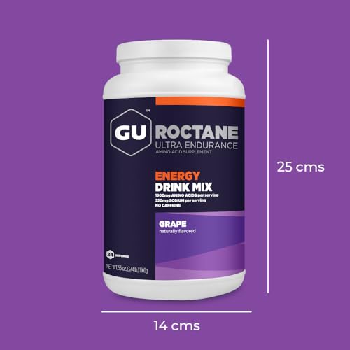 GU Energy Roctane Ultra Endurance Energy Drink Mix, 3.44-Pound Jar, Grap GU Energy Au supplements