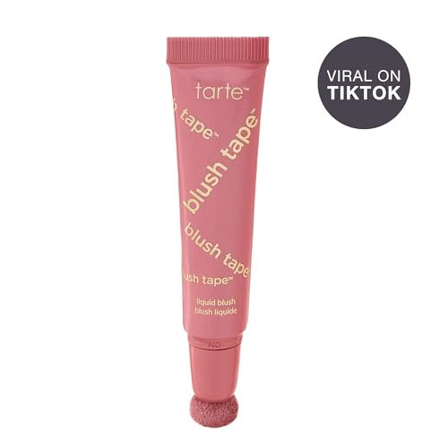 tarte blush tape liquid blush – Buildable Cream Cheek Makeup, Lightweight Formula, Blurs appearance for Radiant Glow, Vegan & Cruelty-Free, full size, rose tarte Au supplements