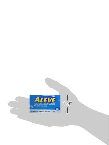 Aleve Tablets with Naproxen Sodium, 220mg (NSAID) Pain Reliever/Fever Reducer, 24 Count, Blue Aleve Au supplements
