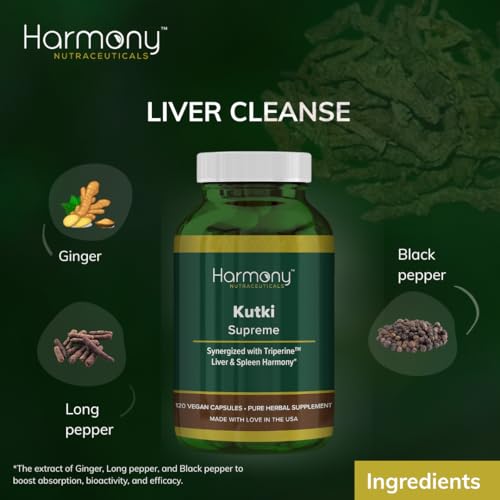 Kutki Supreme - Harmony Nutraceuticals Ayurvedic Medicine for Healthy Skin, Immune and Respiratory Systems - 120 Vegan Organic Capsules Harmony Nutraceuticals Au supplements