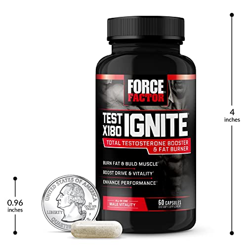FORCE FACTOR Test X180 Ignite Testosterone Booster for Men, Testosterone Support Force Factor Au supplements