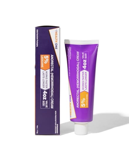 HEALTH ONE Lidocaine 5% Cream Maximum Strength Topical Anorectal Numbing Cream – 4 oz CRC Tube HEALTH ONE Au supplements