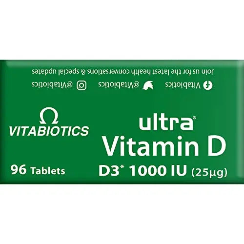 Vitabiotics Ultra Vitamin D Tablets 1000IU Optimum Level -96 count (Pack of 1) Vitabiotics Ultra Au supplements