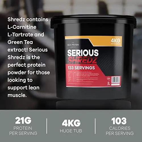 The Bulk Protein Company – Serious Shredz – Diet Whey Protein Powder – Contains L-Carnitine L The Bulk Protein Company