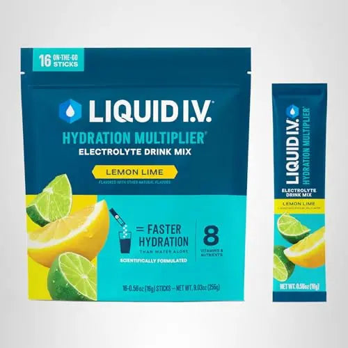Liquid I.V.® Hydration Multiplier - Lemon Lime | Electrolyte Powder Drink Mix | 1 Pack (16 Servings) Liquid I.V. Au supplements