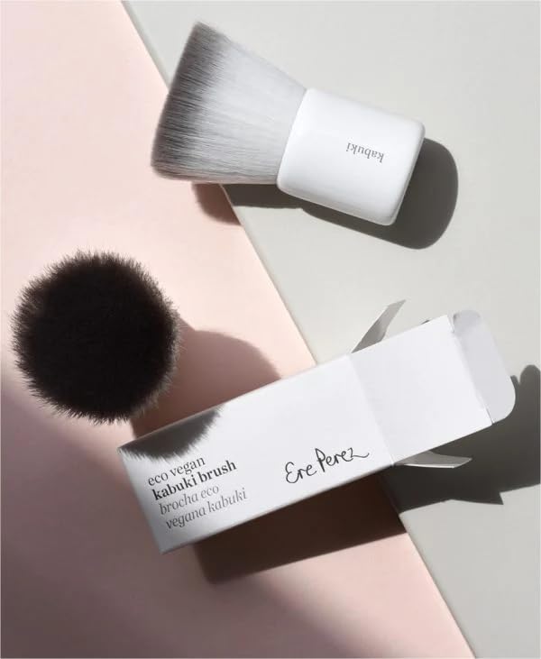 Ere Perez - Natural Eco Vegan Kabuki Makeup Brush | Multipurpose For Powder + Cream | Vegan Nylon Bristles, Cruelty-Free, Clean Beauty Ere Perez Au supplements