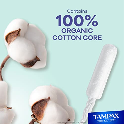 TAMPAX Pure 100% Organic Cotton Core Super Absorbency Tampons - 24 ct