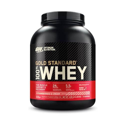 Optimum Nutrition Gold Standard 100% Whey Protein Powder, Strawberries & Cream Optimum Nutrition Au supplements