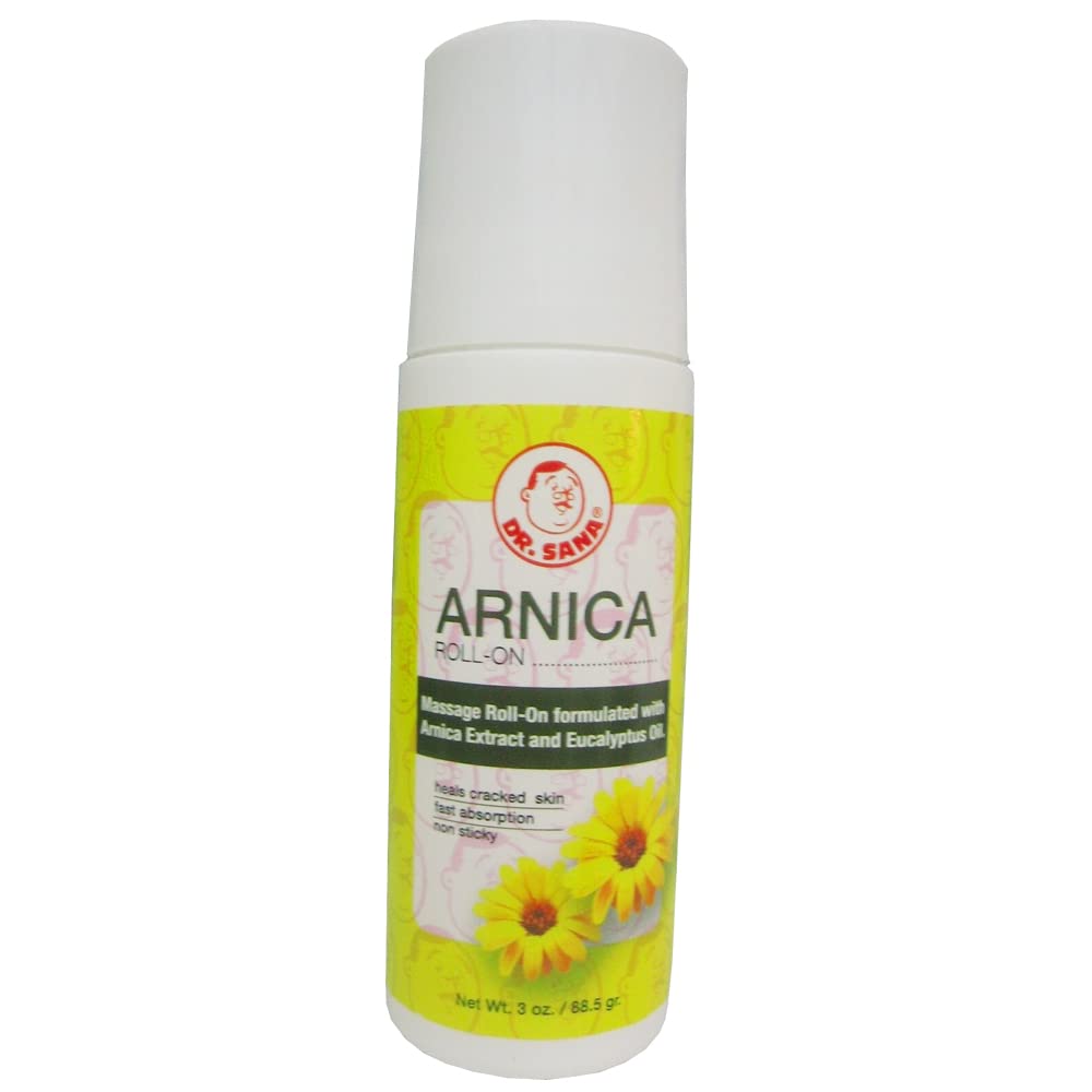 Dr Sana Arnica Roll-On. Topical Analgesic and Moisturizer. Soothes Dry and Cracked Skin. 3 oz. Pack of 3 Dr. Sana Au supplements