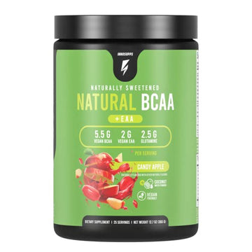 InnoSupps Natural Vegan BCAAs + EAA (Candy Apple) Enhanced Workouts, Muscle InnoSupps Au supplements