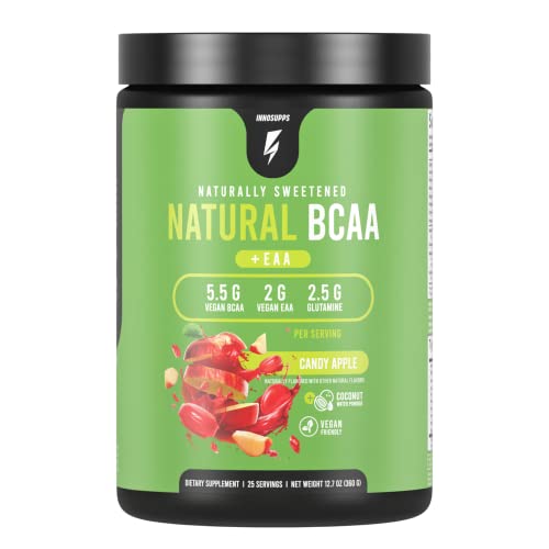 InnoSupps Natural Vegan BCAAs + EAA (Candy Apple) Enhanced Workouts, Muscle InnoSupps Au supplements