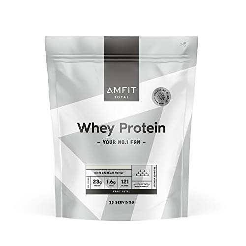 Amazon Brand - Amfit Nutrition Whey Protein Powder, White Chocolate Flavour, 33 Servings, 1 kg Amfit Nutrition Au supplements