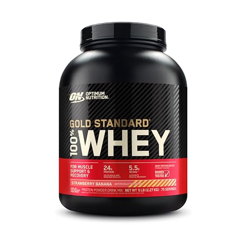 Optimum Nutrition Gold Standard 100% Whey Protein Powder, Strawberry Banana Optimum Nutrition Au supplements