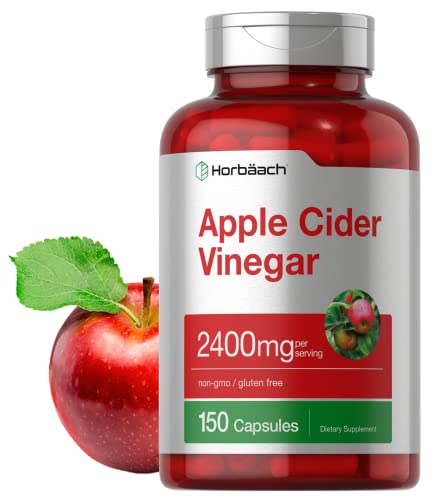Horbaach Apple Cider Vinegar Capsules | 2400mg | 150 Count | Non-GMO, Gluten Free Horbäach Au supplements