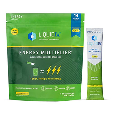 Liquid I.V. Hydration + Energy Multiplier - Lemon Ginger - Hydration Powder Packets Liquid I.V. Au supplements