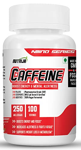 NutriJa Caffeine Powder Pre Workout Supplement - 100 Servings NutriJa Au supplements