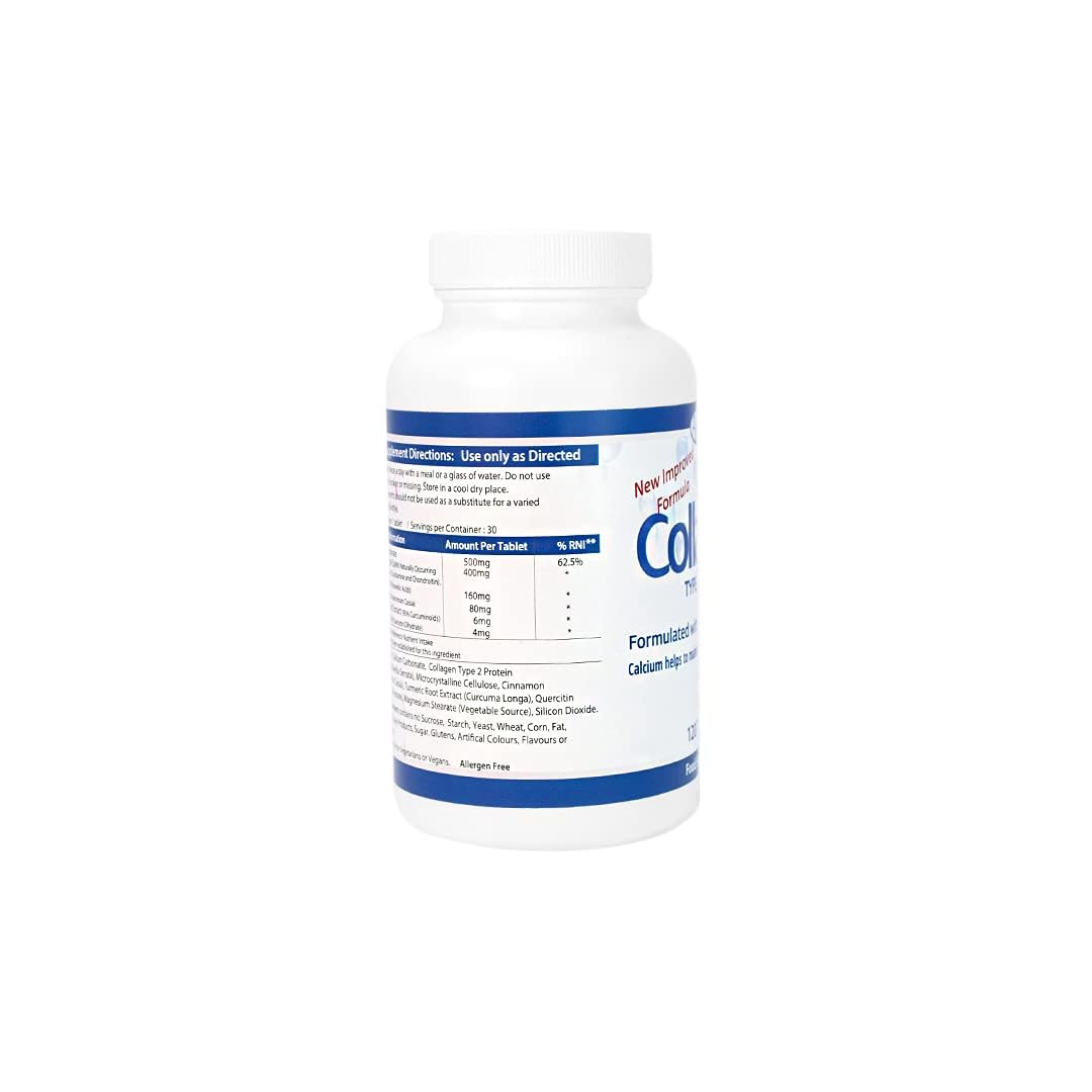 AHS Collagen Type 2 120 Tablets - 4500MG Per Day - Formulated with Calcium and Turmeric AHS Au supplements