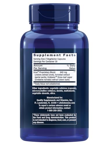 Life Extension Women's Bladder Support – for Bladder Health and Normal Urinary Frequency – Horsetail, Lindera and Three-Leaf Caper Extracts – Non-GMO – Gluten Free — 60 Vegetarian Capsules Life Extension Au supplements