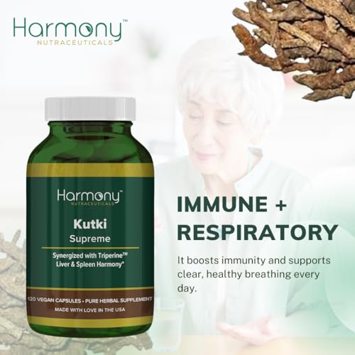 Kutki Supreme - Harmony Nutraceuticals Ayurvedic Medicine for Healthy Skin, Immune and Respiratory Systems - 120 Vegan Organic Capsules Harmony Nutraceuticals Au supplements
