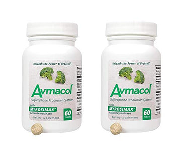 AVMACOL® (120) 2 Bottle Value Sulforaphane Supplement with Myrosinase AVMACOL Au supplements