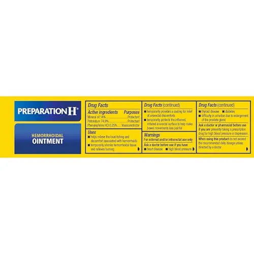 Preparation H Hemorrhoid Ointment, Itching, Burning and Discomfort Relief - 1 Oz Tube Preparation H Au supplements