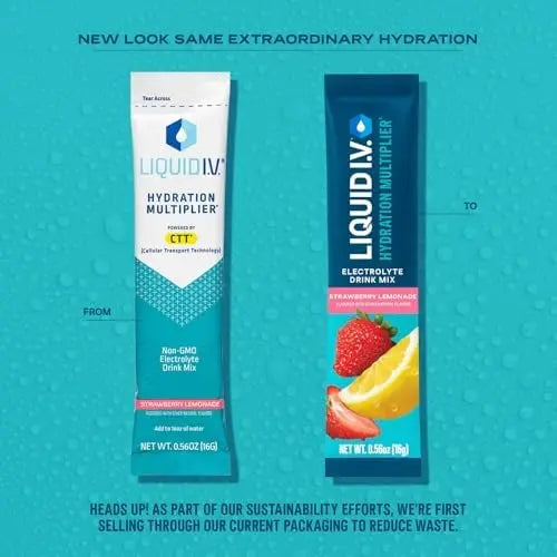 Liquid I.V.® Hydration Multiplier - Strawberry Lemonade | Electrolyte Powder Drink Mix | 1 Pack (16 Servings) Liquid I.V. Au supplements