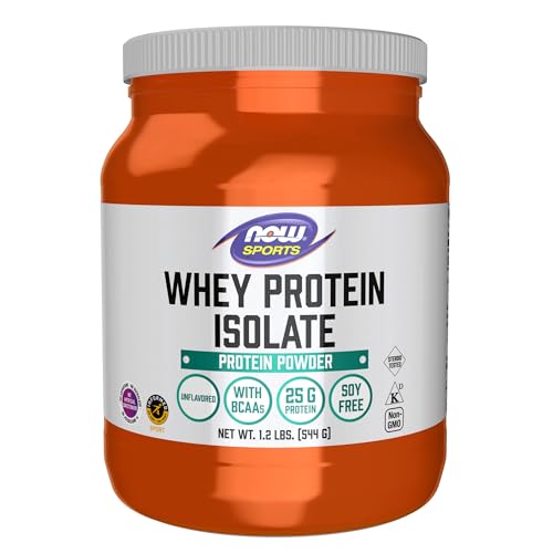 NOW Sports Nutrition, Whey Protein Isolate, 25 g With BCAAs, Unflavored Powder NOW Au supplements