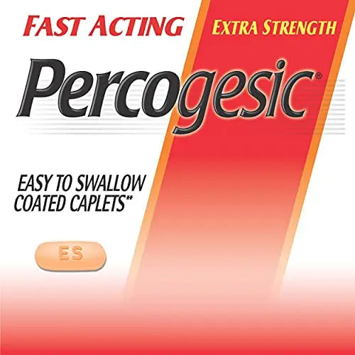 Percogesic Extra Strength Acetaminophen & Diphenhydramine Pain Relief, Fast-Acting Aspirin-Free Fever Reducer & Antihistamine, 60 Count Percogesic Au supplements