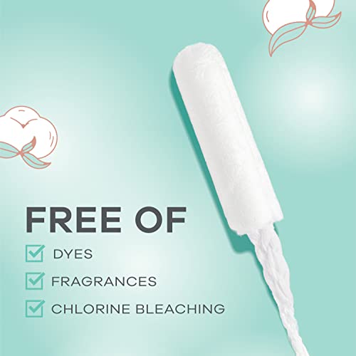 TAMPAX Pure 100% Organic Cotton Core Super Absorbency Tampons - 24 ct