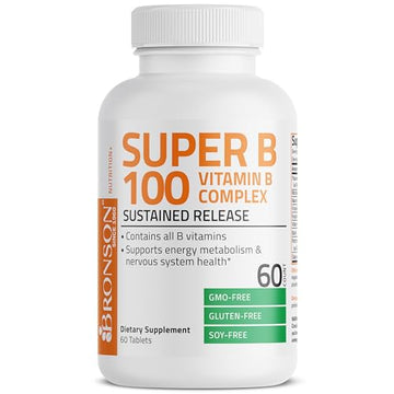 Bronson Vitamin B 100 Complex High Potency Sustained Release (Vitamin B1, B2, B3, B6) Bronson Au supplements