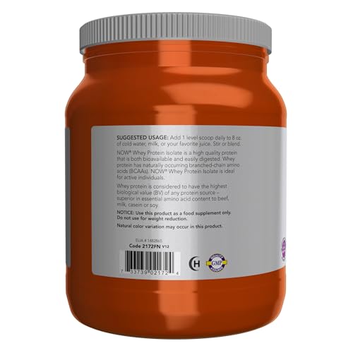 NOW Sports Nutrition, Whey Protein Isolate, 25 g With BCAAs, Unflavored Powder NOW Au supplements