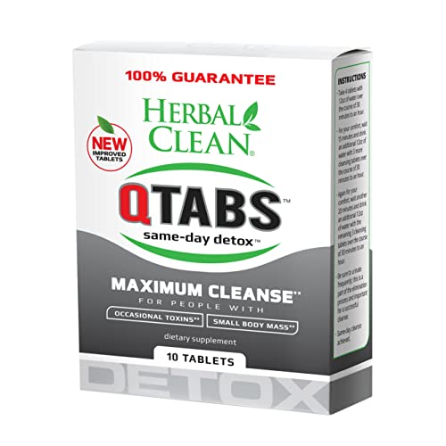 Herbal Clean - QTabs Same-Day Detox, Portable and Discreet, 10 Tablets Herbal Clean Au supplements