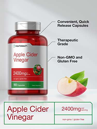 Horbaach Apple Cider Vinegar Capsules | 2400mg | 150 Count | Non-GMO, Gluten Free Horbäach Au supplements