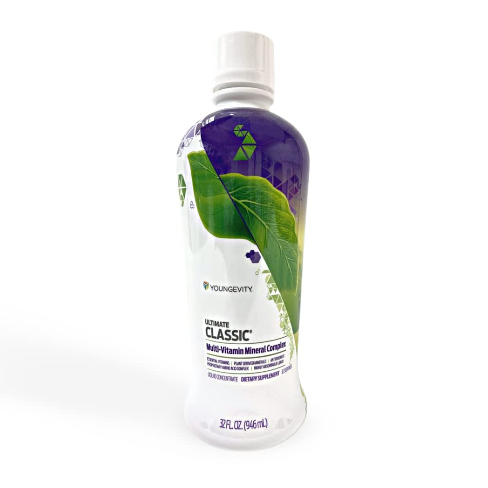 Youngevity Ultimate Classic® - Mega Multi-Vitamin & Mineral Complex - 16 Vitamins, 70+ Minerals, 12+ Amino Acids, Grape Seed, CoQ10, and More - Highly Absorbable Liquid (32 Fl Oz - Pack of 1) Youngevity Au supplements
