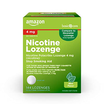 Amazon Basic Care Nicotine Polacrilex Lozenges, 4 mg, Mint Flavor Amazon Basic Care Au supplements