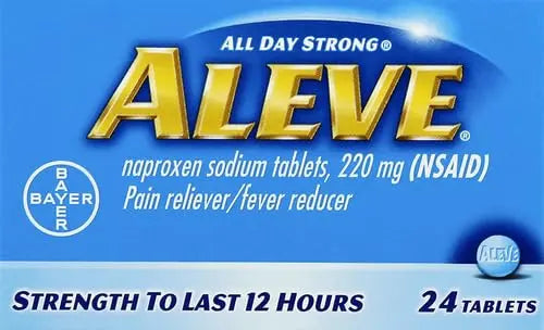 Aleve Tablets with Naproxen Sodium, 220mg (NSAID) Pain Reliever/Fever Reducer, 24 Count, Blue Aleve Au supplements