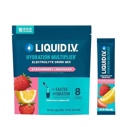 Liquid I.V.® Hydration Multiplier - Strawberry Lemonade | Electrolyte Powder Drink Mix | 1 Pack (16 Servings) Liquid I.V. Au supplements