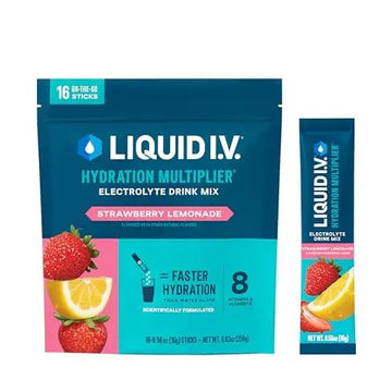 Liquid I.V.® Hydration Multiplier - Strawberry Lemonade | Electrolyte Powder Drink Mix | 1 Pack (16 Servings) Liquid I.V. Au supplements