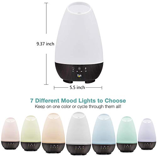 HealthSmart Essential Oil Diffuser, Cool Mist Humidifier and Aromatherapy Diffuser, FSA HSA Eligible with 500ML