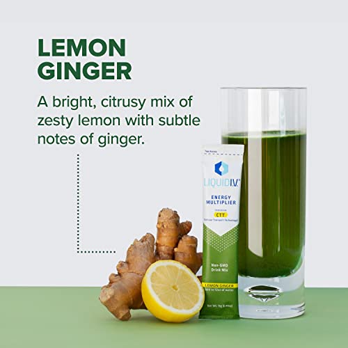 Liquid I.V. Hydration + Energy Multiplier - Lemon Ginger - Hydration Powder Packets Liquid I.V. Au supplements