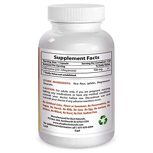 Best Naturals COQ10 100 mg 120 Capsules Best Naturals Au supplements