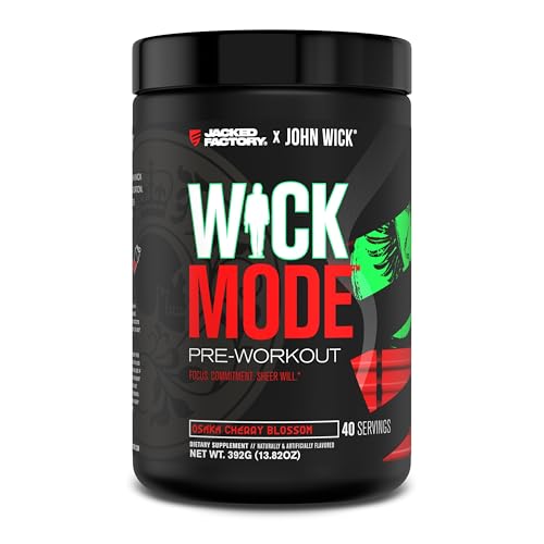 Jacked Factory X John Wick - Wick Mode Pre Workout Powder - Intense Energy, Battle-Rea Jacked Factory Au supplements