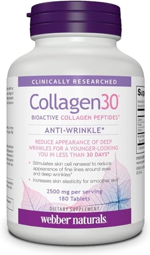 Webber Naturals Collagen30® Bioactive Collagen Peptides 2500 mg 180 Tablets Webber Naturals Au supplements