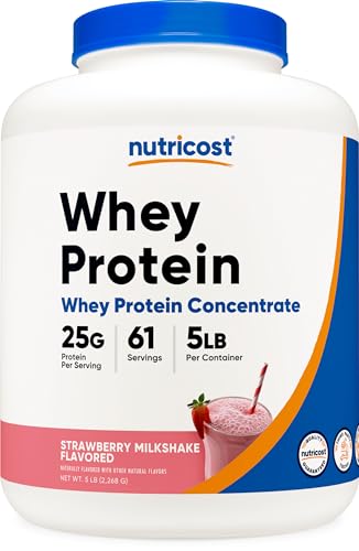 Nutricost Whey Protein Concentrate (Strawberry Milkshake) 5LBS - Gluten Free Nutricost Au supplements