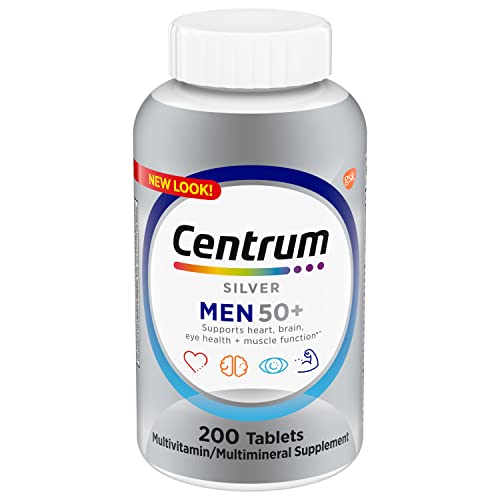 Centrum Silver Men's 50+ Multivitamin with Vitamin D3, B-Vitamins, Zinc for Memory Centrum Au supplements