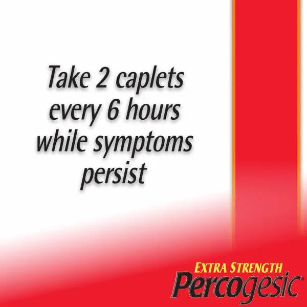 Percogesic Extra Strength Pain Relief | Aspirin Free Dual Action Relief | 40 Coated Caplets (3 Pack) Percogesic Au supplements