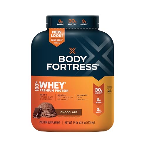 Body Fortress 100% Whey, Premium Protein Powder, Chocolate, 3.9lbs Packaging May Body Fortress Au supplements