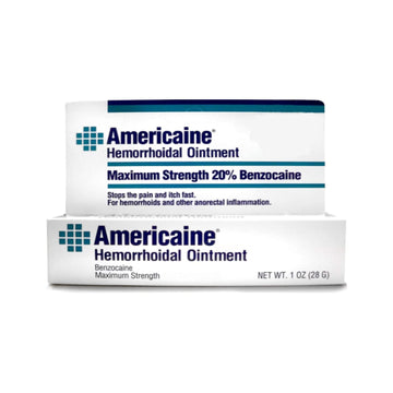 Americaine Hemorrhoidal Ointment Maximum Strength 20% Benzocaine 1 oz (Pack of 2) Americaine Au supplements