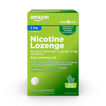 Amazon Basic Care Nicotine Polacrilex Lozenge, 2 mg (Nicotine), Mint Flavor Amazon Basic Care Au supplements